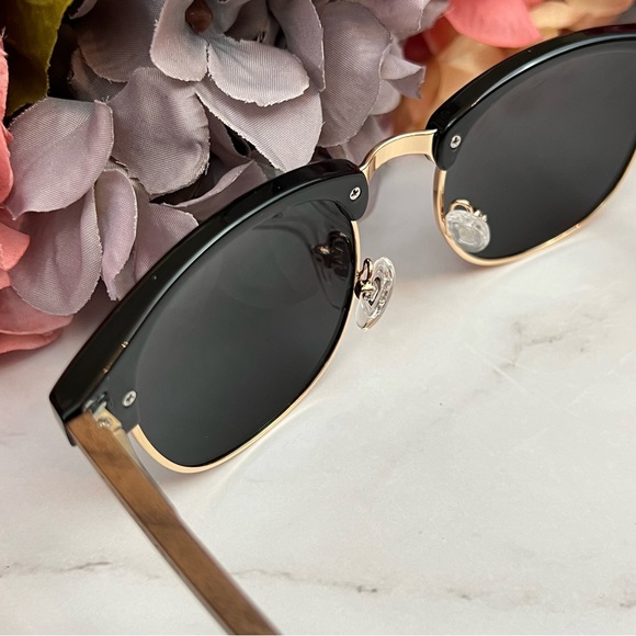 KINGSEVEN Walnut Wood Sunglasses with Black Lenses - Picture 10 of 16